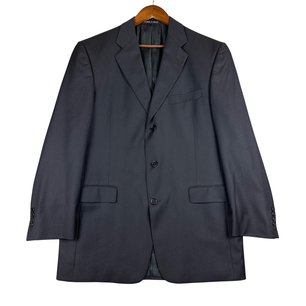 Daniel Cremieux Collection Mens Blazer Navy Blue 3 Button Sport Coat Jacket 42L